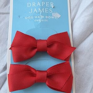 Draper James Vibrant Red Dog Hair Bows